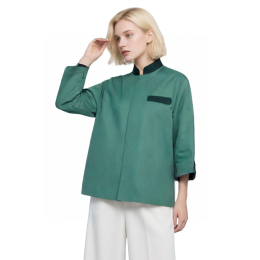 【Design Color-block Stand Collar Cleaning Uniform】|Yangming Villa|Property Management|Real Estate|Front Panel with Smooth Hidden Buttons|Cleaning Staff|Property Cleaning Uniform Specialty Store CL041 【Design Color-block Stand Collar Cleaning Uniform】|Yangming Villa|Property Management|Real Estate|Front Panel with Smooth Hidden Buttons|Cleaning Staff|Property Cleaning Uniform Specialty Store CL041